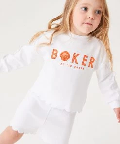 Baker By Ted Baker White Sweatshirt And Shorts Set