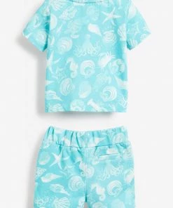 Baker By Ted Baker Blue Printed T-Shirt And Shorts Set -Baker by Ted Baker shop unnamed file 241 scaled