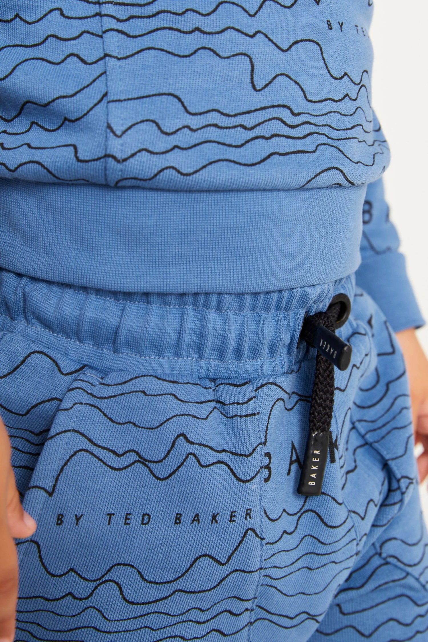 Baker By Ted Baker Blue Printed Sweatshirt And Shorts Set 3 Baker By Ted Baker Blue Printed Sweatshirt And Shorts Set - Image 3
