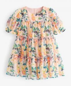 Baker By Ted Baker Pink Chiffon Tier Dress -Baker by Ted Baker shop unnamed file 294