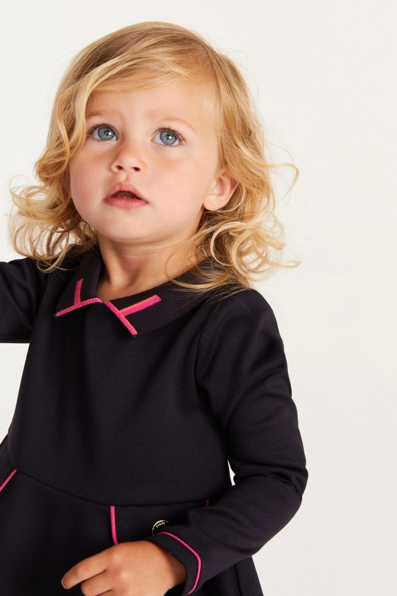 Baker By Ted Baker Navy And Pink Colourblock Dress 3 Baker By Ted Baker Navy And Pink Colourblock Dress - Image 3