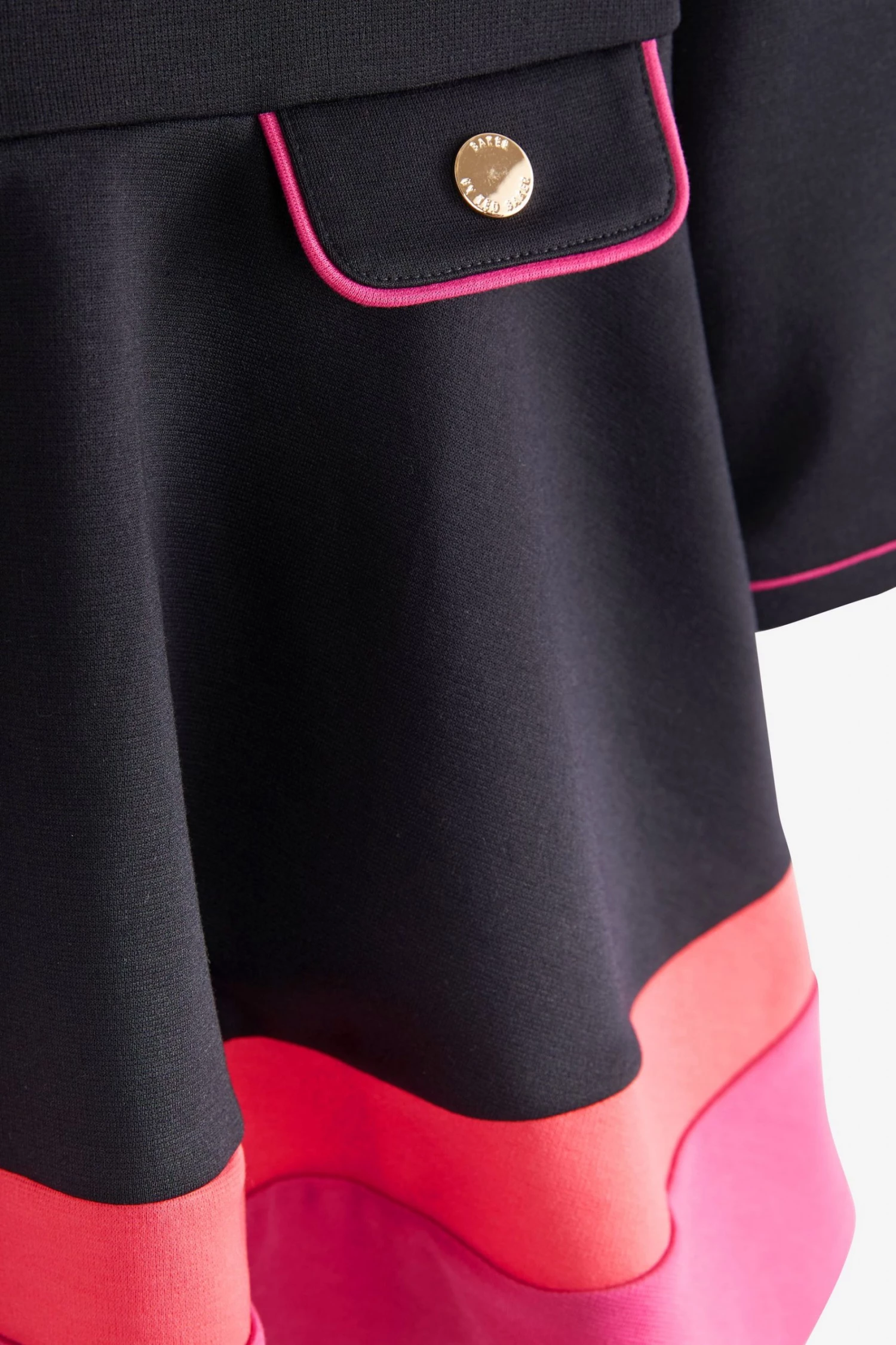 Baker By Ted Baker Navy And Pink Colourblock Dress 9 Baker By Ted Baker Navy And Pink Colourblock Dress - Image 9