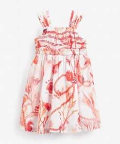 Baker By Ted Baker Printed Coral Pink Dress -Baker by Ted Baker shop unnamed file 337 scaled