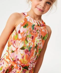 Baker By Ted Baker Orange Pleated Dress -Baker by Ted Baker shop unnamed file 344 scaled