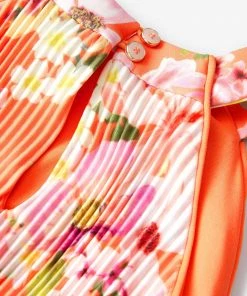 Baker By Ted Baker Orange Pleated Dress -Baker by Ted Baker shop unnamed file 347 scaled