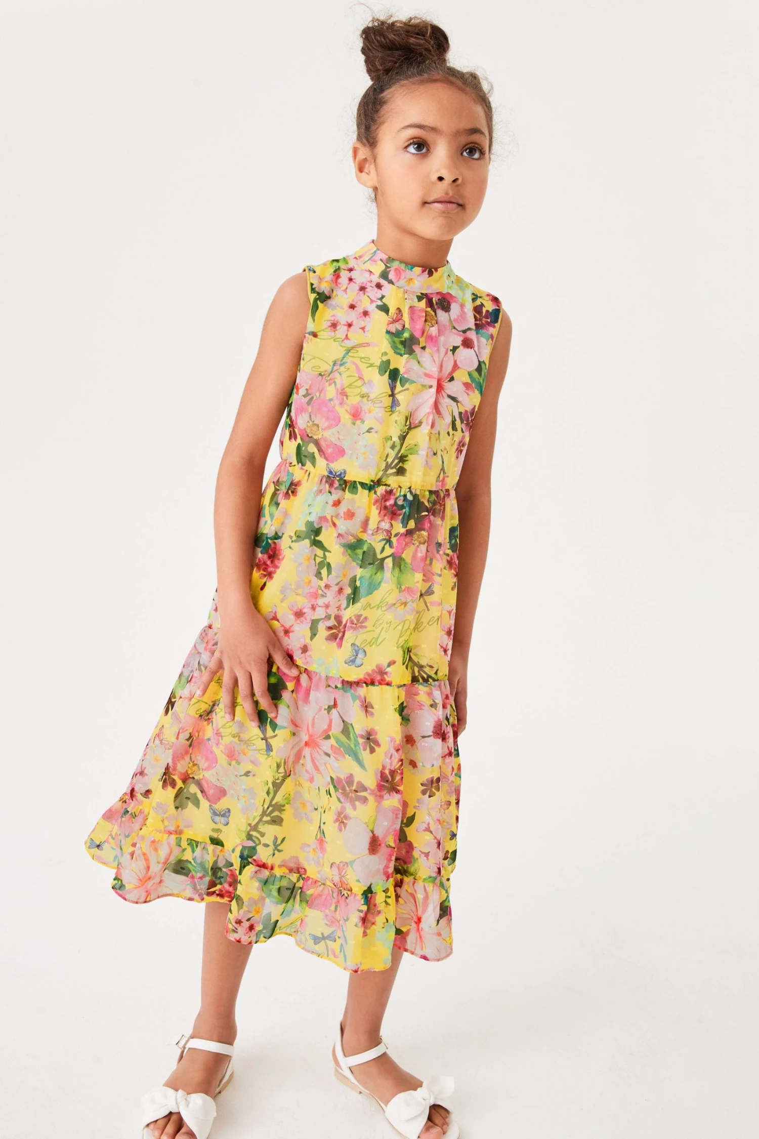 Baker By Ted Baker Yellow Midi Dress 1 Baker By Ted Baker Yellow Midi Dress