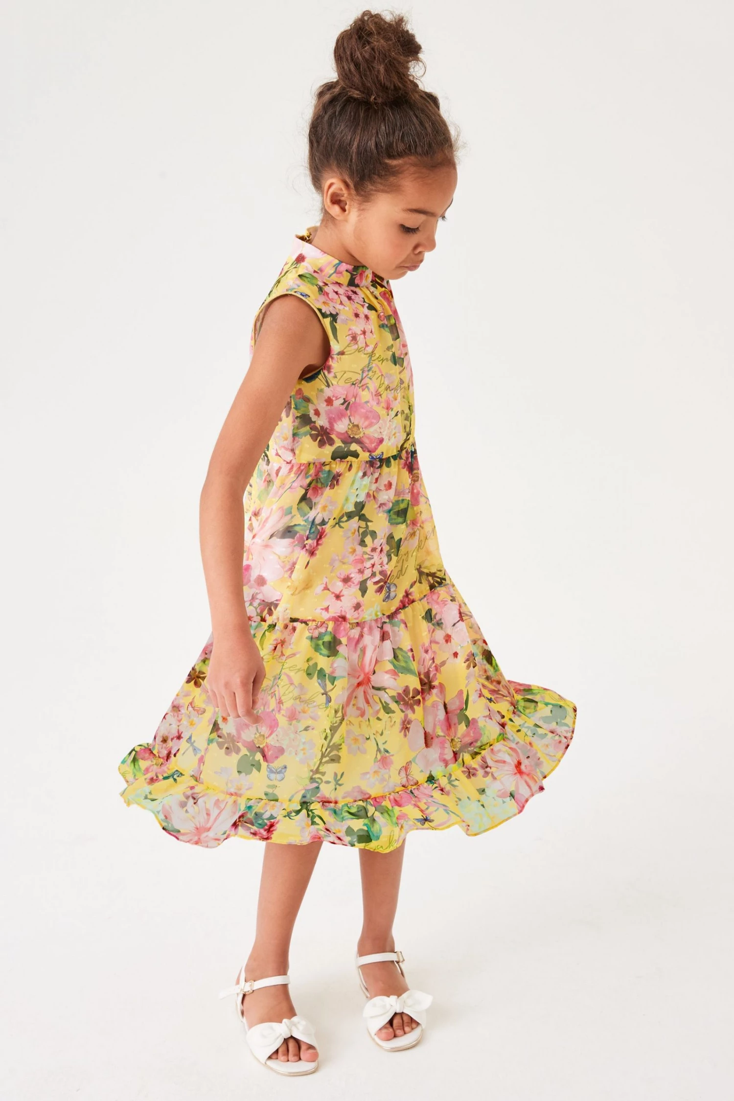 Baker By Ted Baker Yellow Midi Dress 3 Baker By Ted Baker Yellow Midi Dress - Image 3