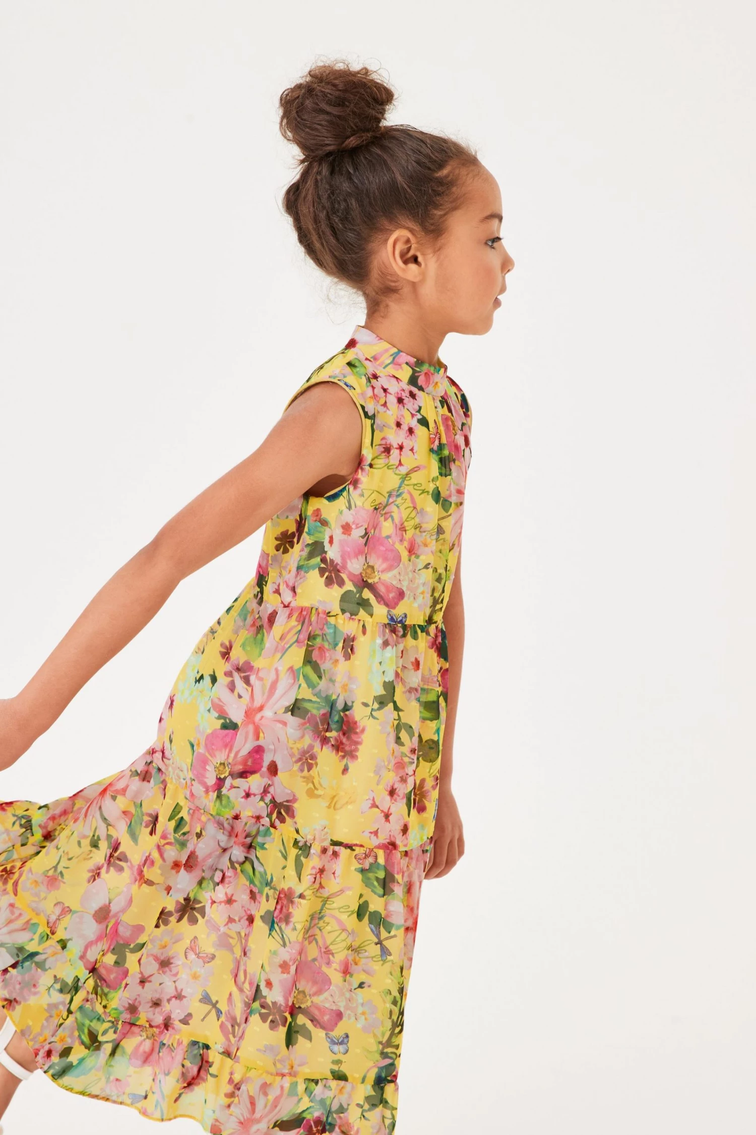 Baker By Ted Baker Yellow Midi Dress 4 Baker By Ted Baker Yellow Midi Dress - Image 4