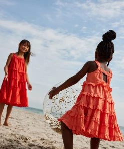 Baker By Ted Baker Orange Coral Tiered Dress -Baker by Ted Baker shop unnamed file 371 scaled