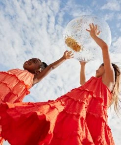 Baker By Ted Baker Orange Coral Tiered Dress -Baker by Ted Baker shop unnamed file 373 scaled