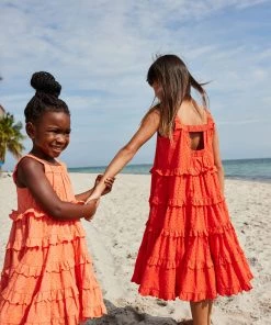 Baker By Ted Baker Orange Coral Tiered Dress -Baker by Ted Baker shop unnamed file 376 scaled