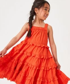Baker By Ted Baker Orange Coral Tiered Dress -Baker by Ted Baker shop unnamed file 377 scaled