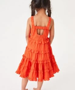 Baker By Ted Baker Orange Coral Tiered Dress -Baker by Ted Baker shop unnamed file 378 scaled