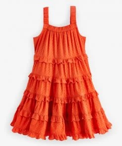 Baker By Ted Baker Orange Coral Tiered Dress -Baker by Ted Baker shop unnamed file 379