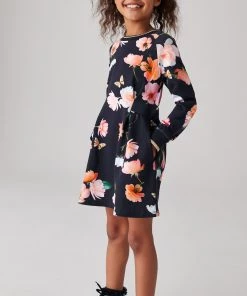 Baker By Ted Baker Floral Navy Sweat Dress -Baker by Ted Baker shop unnamed file 388 scaled