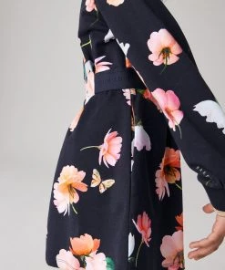 Baker By Ted Baker Floral Navy Sweat Dress -Baker by Ted Baker shop unnamed file 389 scaled