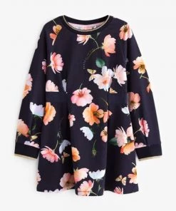Baker By Ted Baker Floral Navy Sweat Dress -Baker by Ted Baker shop unnamed file 394