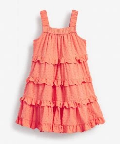 Baker By Ted Baker Ted Baker Coral Pink Tiered Woven Dress -Baker by Ted Baker shop unnamed file 410 scaled
