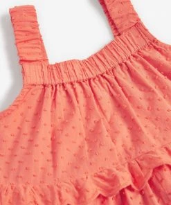 Baker By Ted Baker Ted Baker Coral Pink Tiered Woven Dress -Baker by Ted Baker shop unnamed file 412 scaled