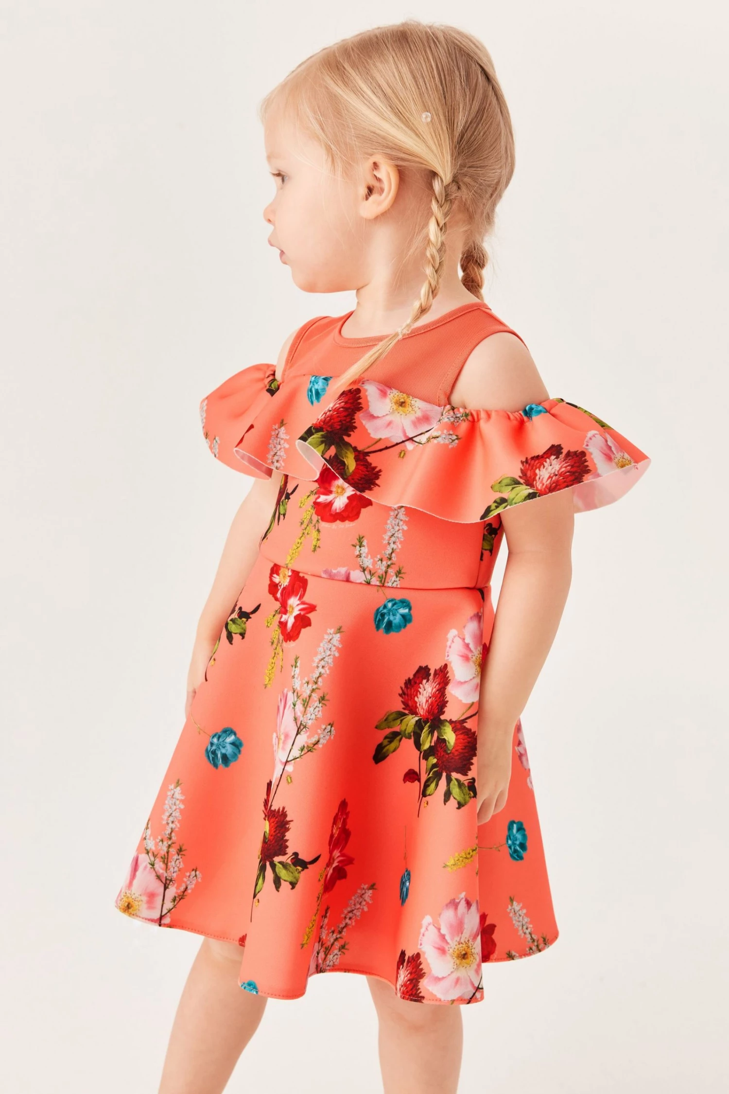 Baker By Ted Baker Orange Floral Dress 1 Baker By Ted Baker Orange Floral Dress