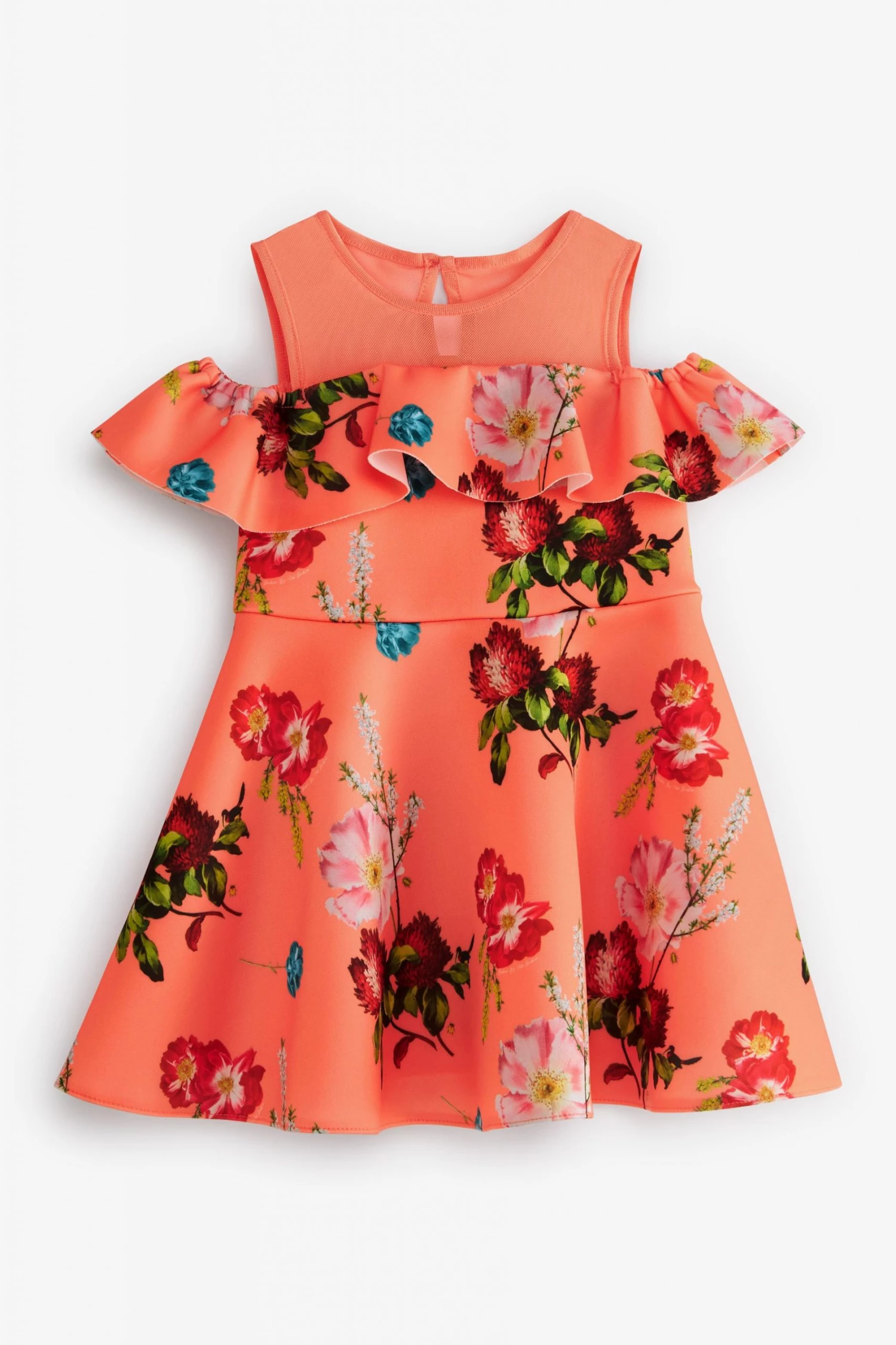 Baker By Ted Baker Orange Floral Dress 4 Baker By Ted Baker Orange Floral Dress - Image 4