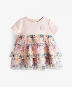 Baker By Ted Baker Pink Mesh Tier Dress -Baker by Ted Baker shop unnamed file 429