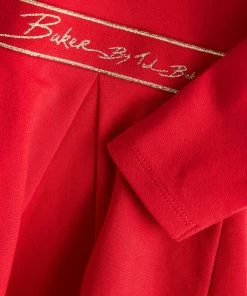 Baker By Ted Baker Red Ponte Dress -Baker by Ted Baker shop unnamed file 433 scaled