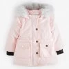 Baker By Ted Baker Pink Frill Parka Coat