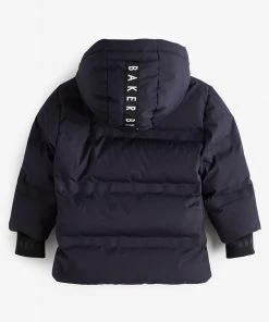 Baker By Ted Baker Shower Resistant Navy Blue Coat -Baker by Ted Baker shop unnamed file 471 scaled