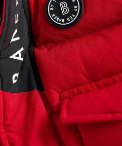 Baker By Ted Baker Shower Resistant Red Padded Coat -Baker by Ted Baker shop unnamed file 484 scaled