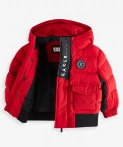 Baker By Ted Baker Shower Resistant Red Padded Coat -Baker by Ted Baker shop unnamed file 485