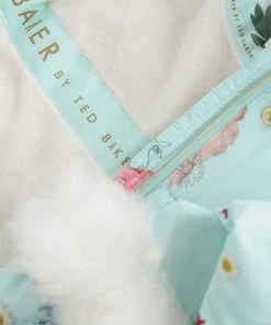 Baker By Ted Baker Mint Green Floral Coat -Baker by Ted Baker shop unnamed file 489 scaled