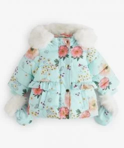 Baker By Ted Baker Mint Green Floral Coat -Baker by Ted Baker shop unnamed file 490
