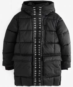Baker By Ted Baker Shower Resistant Black Padded Coat