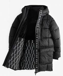 Baker By Ted Baker Shower Resistant Black Padded Coat -Baker by Ted Baker shop unnamed file 503 scaled