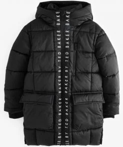 Baker By Ted Baker Shower Resistant Black Padded Coat -Baker by Ted Baker shop unnamed file 505