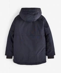Baker By Ted Baker Shower Reistant Navy Parka Coat -Baker by Ted Baker shop unnamed file 526 scaled