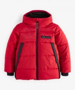 Baker By Ted Baker Shower Resistant Padded Coat Red -Baker by Ted Baker shop unnamed file 550