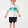 Baker By Ted Baker White T-Shirt And Navy Shorts Set