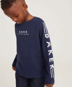 Baker By Ted Baker Long Sleeve T-Shirt Navy -Baker by Ted Baker shop unnamed file 589
