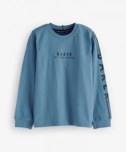 Baker By Ted Baker Long Sleeve T-Shirt Navy -Baker by Ted Baker shop unnamed file 591