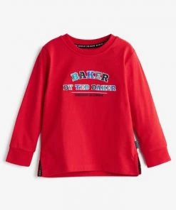 Baker By Ted Baker Red Long-Sleeved T-Shirt -Baker by Ted Baker shop unnamed file 596