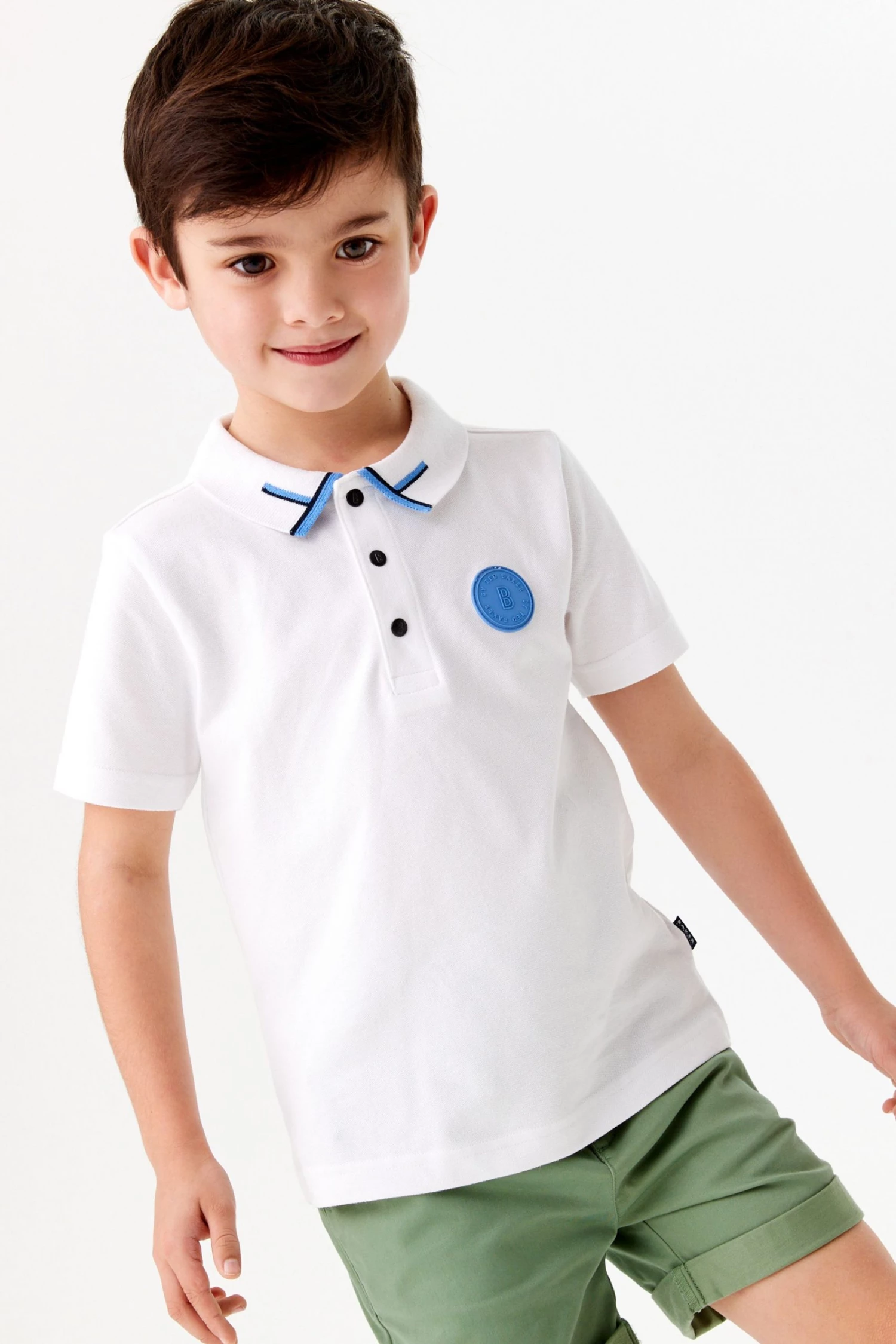 Baker By Ted Baker Boys White Polo Shirt 1 Baker By Ted Baker Boys White Polo Shirt