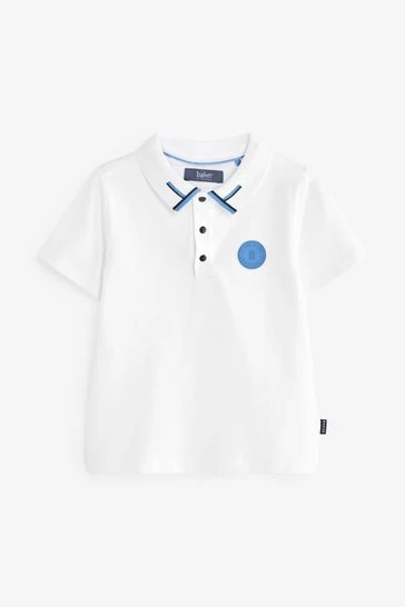 Baker By Ted Baker Boys White Polo Shirt 6 Baker By Ted Baker Boys White Polo Shirt - Image 6