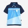 Baker By Ted Baker Blue Colourblock Polo Shirt