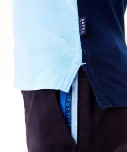 Baker By Ted Baker Blue Colourblock Polo Shirt -Baker by Ted Baker shop unnamed file 622 scaled