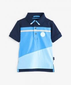 Baker By Ted Baker Blue Colourblock Polo Shirt -Baker by Ted Baker shop unnamed file 625