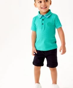 Baker By Ted Baker Blue Printed Polo Shirt