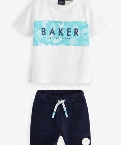 Baker By Ted Baker White T-Shirt And Navy Shorts Set -Baker by Ted Baker shop unnamed file 63 scaled