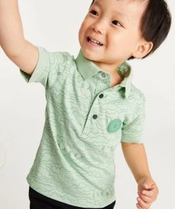 Baker By Ted Baker Green Printed Polo Shirt -Baker by Ted Baker shop unnamed file 639 scaled